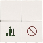 DND/MUR room with LED exchangeable 2 rocker White - Zenit 2CLA224450N1101 | 8427238093864