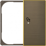 Cover F@h Symbol "light" for Dimmer Single push button Gold - Sky Niessen 2CLA852645A1201 | 8427238198699