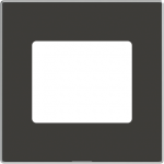 Color: Soft Black   Cover plate for Radio BT-connect sound module code: 8168.5   Included: cover plate and mounting grid   Without fixing claws 2CLA856850A1501 | 8427238190181