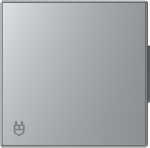 Color: Silver.   Cover plate for Schuko socket outlet code: 8188, 8188.5 & 8188.6. 2CLA858810A1301 | 8427238146119