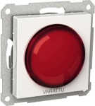 Light signal, Exxact,  indication sign "VARATTU" 24V, red lense, white WDE002758 | 3606480207471