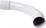 Elbows 90&deg; for rigid wiring pipes from PVC diameter 50 mm, light grey. Possibility to install in places with risk of flammable gases and vapours &ndash; danger zone 2 and in places where is danger of explosions of dust &ndash; danger zone 22 4150_KB | 8595057617872