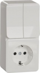 Switch and socket-outlet, Exxact Surface, complete product, 2P + E  white WDE015572 | 3606489504465