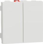 2 Switch, New Unica, mechanism, 1-pole 2-way, 10AX, 2 modules, screwless terminals, IP4X, white NU321318F | 3606489455514