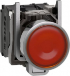 Illuminated push button, Harmony XB4, metal, orange flush, 22mm, universal LED, plain lens, 1NO + 1N XB4BW35G5 | 3389110892109
