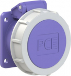 CEE flanged socket 3x16A 24VAC 50/60Hz IP66/IP67 purple TWIST 54x60 3632F9V | 9003399308307