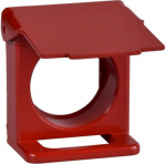 Red padlockable flap for &Oslash;22 flush pushbutton. range of product: Harmony XB4, Harmony XB5 - accessory / separate part designation: padlockable flap - accessory / separate part category: protection accessories - accessory / separate part destination:  ...