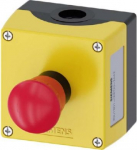 EMERGENCY STOP pushbutton SIRIUS ACT, 40mm, 1NC+1NO, red, IP66/IP67/IP69, plastic enclosure, yellow 3SU1801-0NP00-2AA2 | 4047621062181