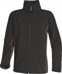 Horten polyester/elastane softshell jacket with 3 laminated layers black-orange, size L HORTENOGT | 3295249187095