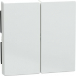 Rocker, 2-gang, glossy, active white, Merten System M 432525 | 4042811043179