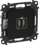 VALENA ALLURE 2 USB CHARGER A+A 2.4A 12 W BLACK 754998 | 3414970481351