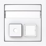 Cover plate with labelling field Busch-Infoline&reg; Switch/push button 1 gang Clear studio white - Busch-art linear 2CKA001582A0447 | 4011395327982