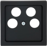 As cover for 4gang Antenna socket insert.   Outputs in a trapezoidal arrangement e.g. TV/R/SAT/SAT or TV/R/DATA/DATA or TV/R/SAT/DATA. 2CKA001724A4371 | 4011395225363