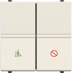 DND/MUR room with LED exchangeable 2 rocker White - Zenit 2CLA224450N1201 | 8427238229812