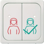 ELSO MEDIOPT care - central plate for call/cancel switch - 2 rocker - pure white 735824 | 4013984185263