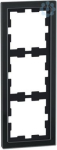 D-Life glass frame, 3-gang, Onyx bl ack MEG4030-6503 | 4042811198008