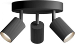 Ceiling/Wall spot Wyatt, mounting plate, black, 3&times;GU10, 3&times;50W, IP20 929004780001 | 8721103143471