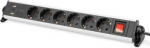 Extension 6 sockets 1.5m with 3USB, silver/black DA-70624 | 4016032487012