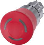 EMERGENCY STOP mushroom pushbutton, illuminable, 22 mm, round, metal, shiny, red, 40 mm, positive latching, acc. to EN ISO 13850, rotate-to-unlatch 3SU1051-1HB20-0AA0 | 4011209973015