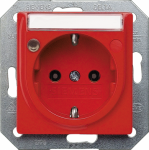 DELTA i-system orange (ZSV) SCHUKO socket outlet 10/16 A 250 V With screwless Connection terminals Status indicator, Labeling field cover plate 55 x 55 mm DELTA switches and socket outlets � design and quality to perfection from Siemens. Due to its e ...