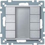 Push-button, 4-gang plus, aluminium, System M MTN627860 | 3606485011165