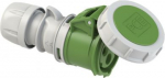 CEE connector 3x16A (2P+PE) 10h IP67 SHARK with cap green 2132-10 | 9003399489501