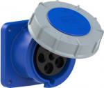 CEE-flanged socket 5x63A(3P+N+PE) 9h IP67 POWER TWIST 100x100 blue 335-9 | 9003399200212