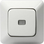 Push switch with screwless terminals and rocker with clip-on fastening. The terminals are for max 2 rigid wires. Lamp included 2TKA000243G1 | 6418677307577