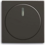 2115-95-507 Cover plate with rotary knob, with indication lamp, chateau black Basic55 2CKA006599A2991 | 4011395161364