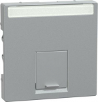 Cover plate for data outlet 1xRJ45 aluminium, SystM MTN465860 | 3606485005027