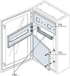 Mod. panel (36mod.) + DIN rail + fixing bracket 185x800mm PM1836K | 8015646736208