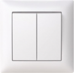 1065UJ-916 2 gang, 2-way switch white, Saga 2TKA00004994 | 6438199011141