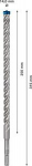 SDS-plus-7X puur 14x250x315mm, 1 tk. 2608900122 | 4059952531953
