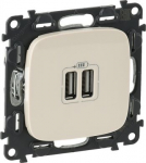 VALENA ALLURE 2 USB CHARGER A+A 2.4A 12 W IVORY 754996 | 3414970481337