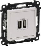 VALENA LIFE 2 USB CHARGER A+A 2.4A 12 W WHITE 755708 | 3414970472472