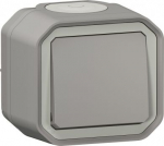 NEW PLEXO 1 GANG 2-WAY SWITCH - GREY - SURFACE 069711L | 3414971881778