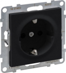 SUNO 2P+E SOCKET SCHUKO STANDARD AUTO TERMINALS SHUTTERED BLACK 721420 | 3414972046121