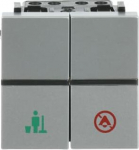 DND/MUR room with LED exchangeable 2 rocker Silver - Zenit 2CLA224450N1301 | 8427238093871