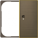 Cover plate Symbol "light" for Switch/push button Single push button Gold - Sky Niessen 2CLA852647A1201 | 8427238198712