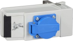 Connector, Canalis KB, 16A, L+N+PE with phase selection, with fuse NF 8.5x31.5mm and VDE power socke KBC16DCP2 | 3606480002342