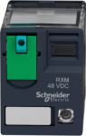 Miniature Plug-in relay, Zelio RXM 4 C/O 48 V DC 6A with LED. range of product: Zelio Relay - series name: Miniature - product or component type: plug-in relay - device short name: RXM - contacts type and composition: 4 C/O - status LED: with - contr ...