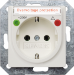 DELTA i-system titanium white SCHUKO socket outlet 10/16 A 250 V With screwless Connection terminals with overvoltage protection Labeling field, Function displays cover plate 55 x 55 mm DELTA switches and socket outlets � design and quality to perfec ...
