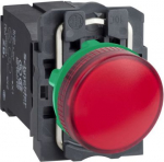 Pilot light, Harmony XB5, red incandescent, plastic, 22mm, plain lens, BA9s bulb, 220...240V XB5AV44 | 3389110903942