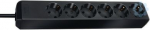 Extension cord ECO 6 sockets 1.5m H05VV-F 3x1.5 black 1159400015 | 4007123249428