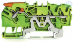 3-conductor through terminal block with lever and Push-in CAGE CLAMP 2.5 mm&sup2;, green-yellow 2102-1307 | 4055143741811