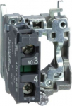 Single contact block with body/fixing collar 1NO screw clamp terminal. range of product: Harmony XB4 - product or component type: complete body/contact assembly - device short name: ZB4 - fixing collar material: zamak - contacts type and composition: ...