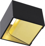 LED Wall light LOGS IN, square, include LED driver, 6W, 3000 K, 300lm, IP20, black 151320 | 4024163150903