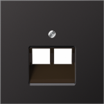 Metal centre plate 2xIAE/UAE, 2x8 Pole, dark aluminium, LS AL2969-2UAD | 4011377140042