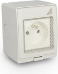 Gniazdo pojedyncze natynkowe GPN IP55 "AQUA55" 55.19 | 5901769018990