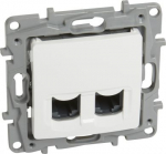 2 x RJ 45 Cat.6 UTP socket Niloe - 9-contact - white 764574 | 3414970682765